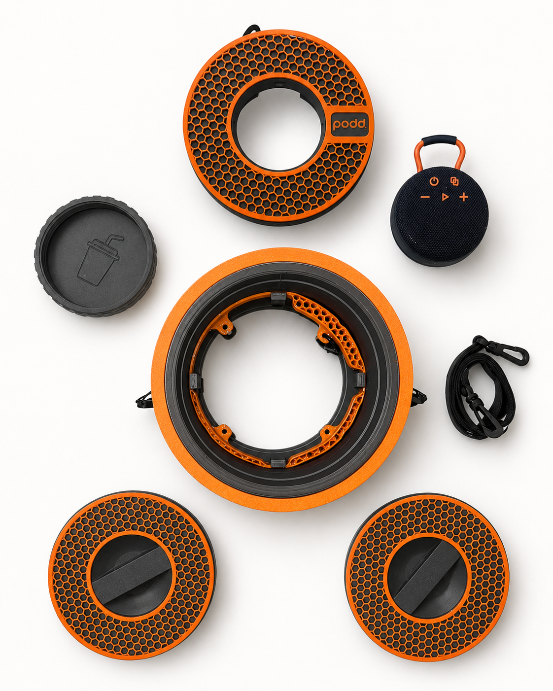 podd. Outdoor Storage Container with Speaker Cap