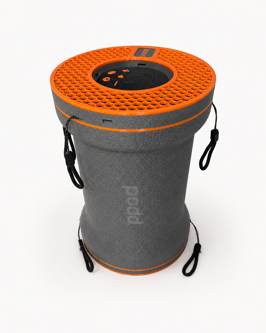 podd. Outdoor Storage Container with Speaker Cap
