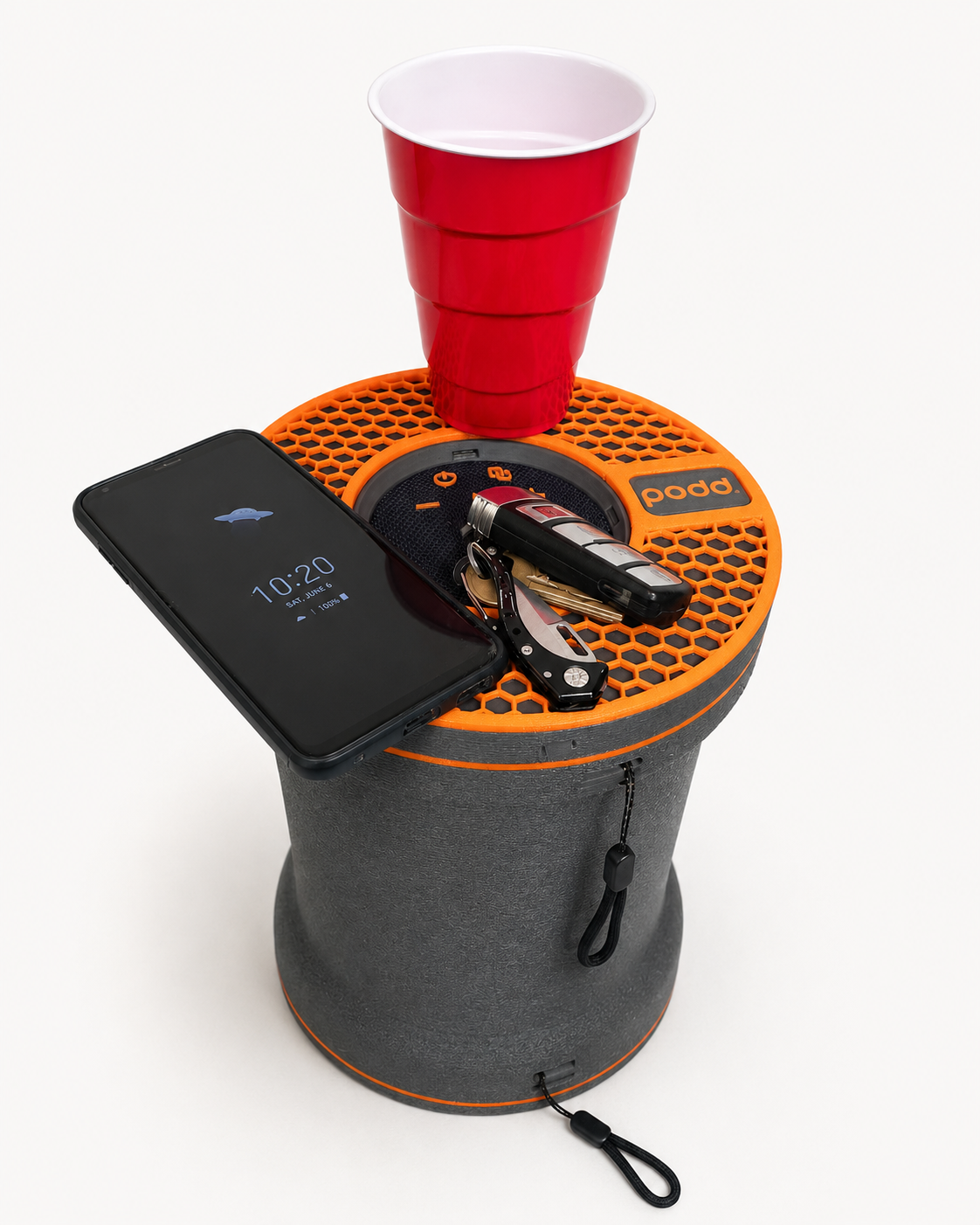 podd. Outdoor Storage Container with Speaker Cap